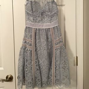 Self portrait baby blue lace dress